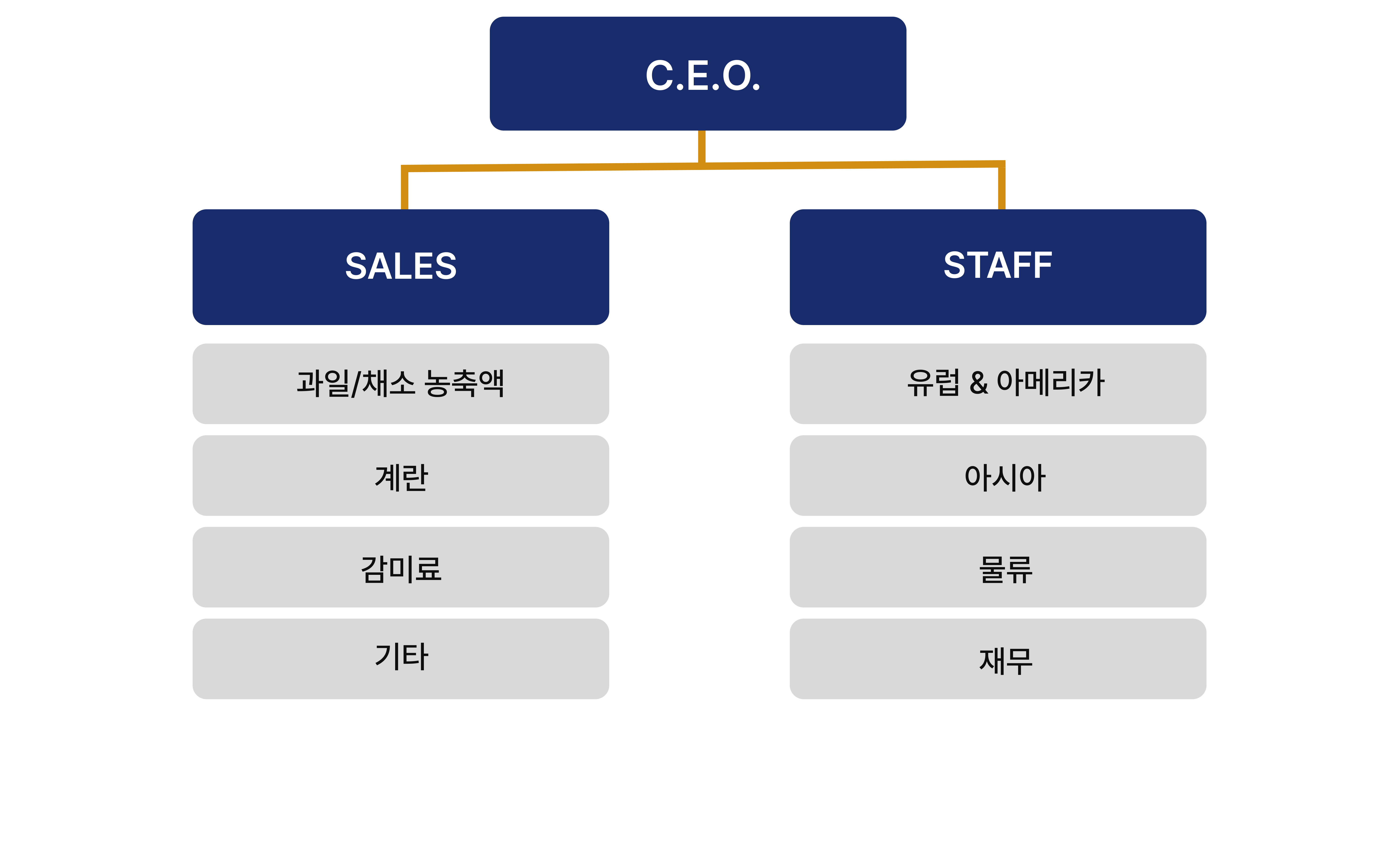 영신코리아 조직도 PC 버전